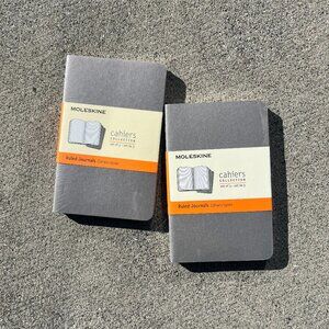 grey moleskine cahier set of 3 x 2